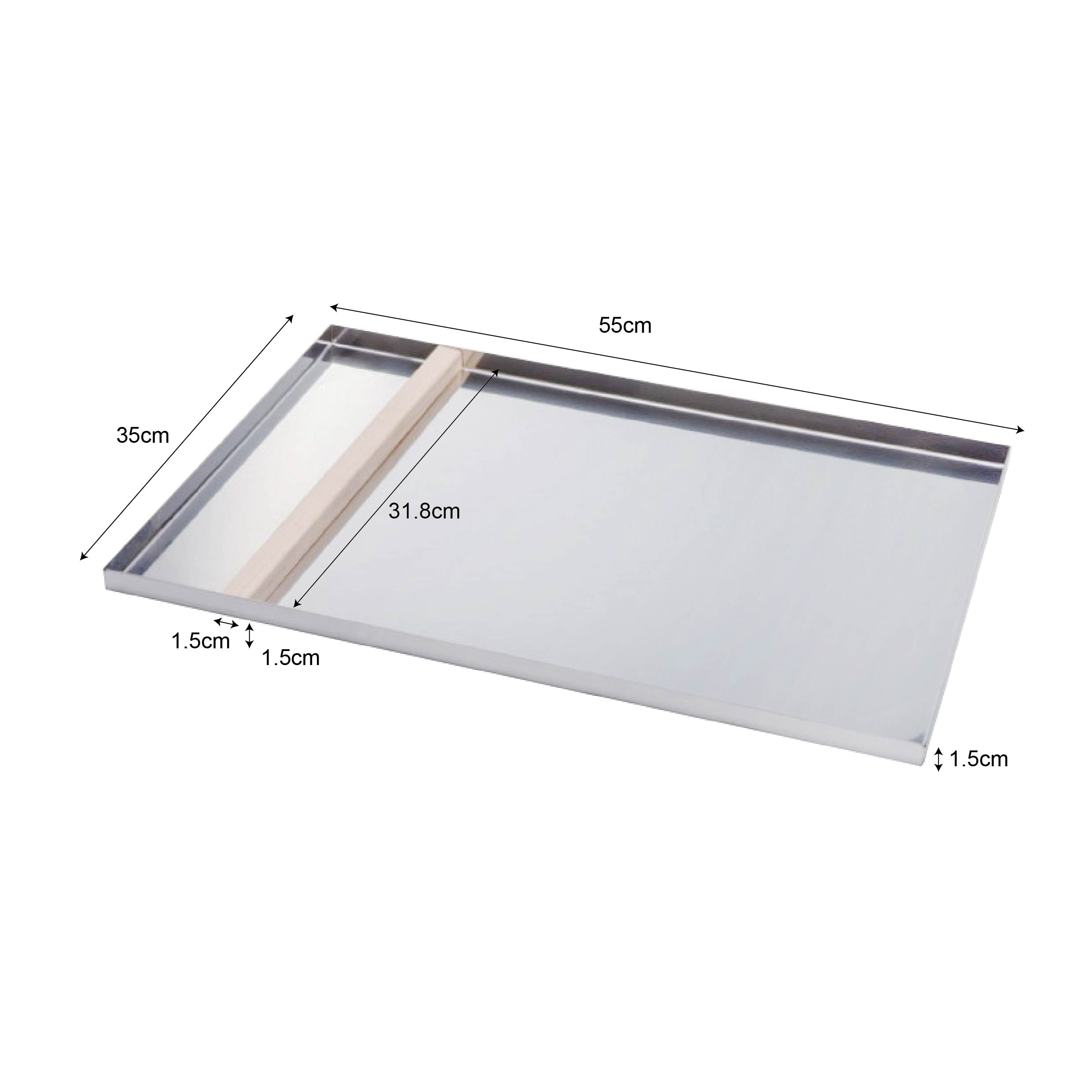 Stainless Sheet Pan With Wooden Stick