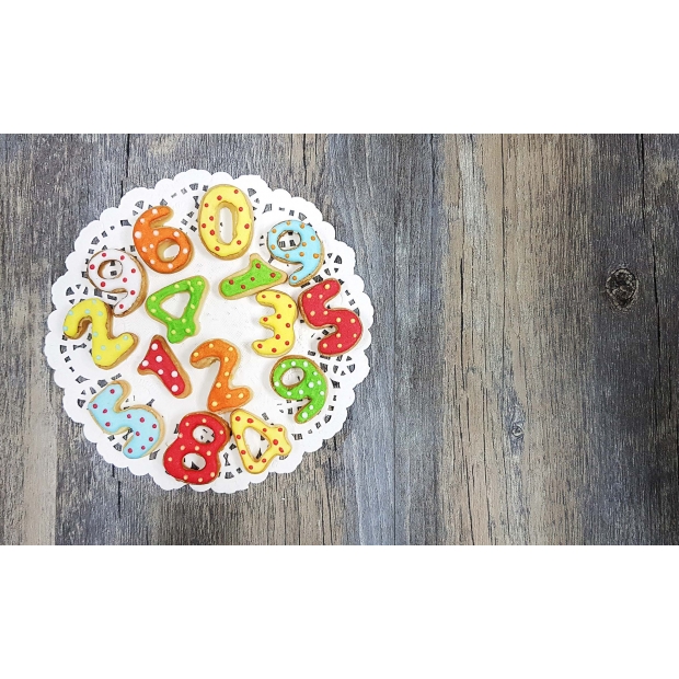 8717S 不鏽鋼迷你數字餅乾模(10入)