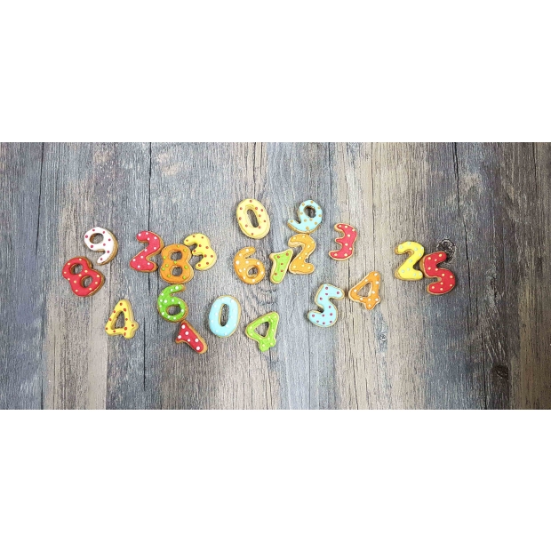 8717S 不鏽鋼迷你數字餅乾模(10入)