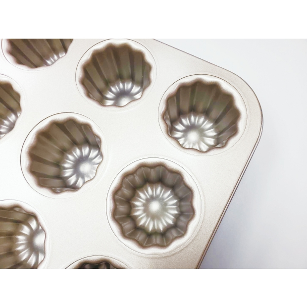 G7274 金不沾 可麗露十二連烤模