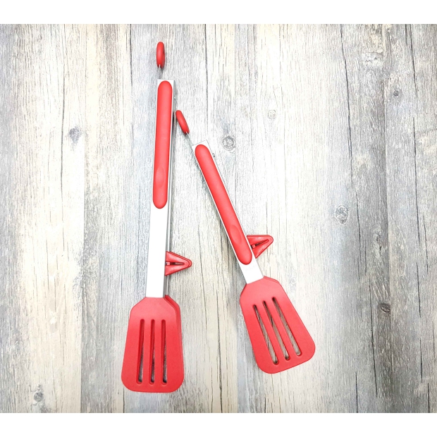 TR-6009 立式料理鏟夾耐熱矽膠9吋(紅)