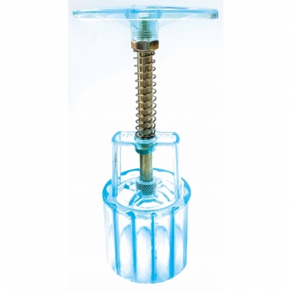 TR-038C-2 1.2兩 藍水晶手工糕餅模-圓形