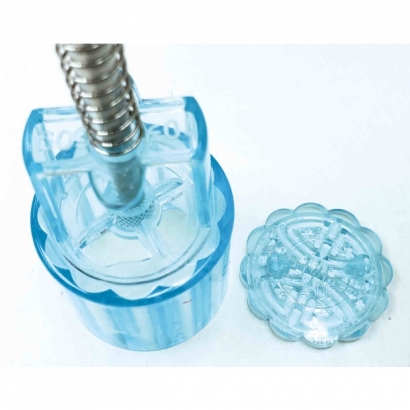 TR-038C-2 1.2兩 藍水晶手工糕餅模-圓形