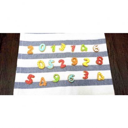 8717S 不鏽鋼迷你數字餅乾模(10入)