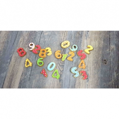 8717S 不鏽鋼迷你數字餅乾模(10入)