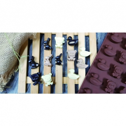 2051 小鴨小熊小兔巧克力模