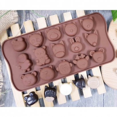 2052 超萌大頭動物巧克力模