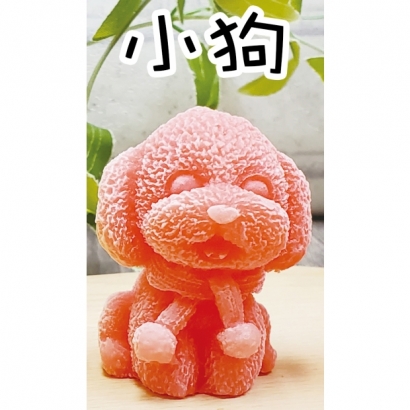 2065 3D可愛造型矽膠模-小狗