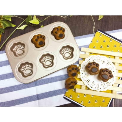 G7173 金不沾 貓掌六連烤模